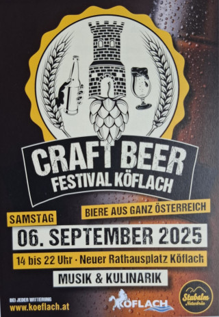 Craft Beer Festival Köflach: 6. September 2025